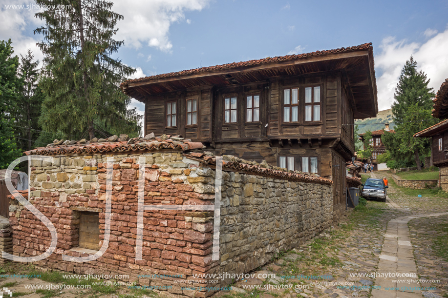 KOTEL, BULGARIA - AUGUST 1, 2014: Houses of the nineteenth century in historical town of Kotel, Sliven Region, Bulgaria