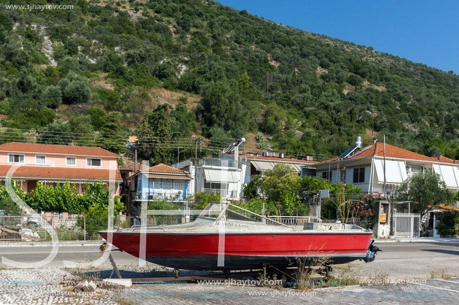 NYDRI, LEFKADA, GREECE JULY 17: Port at Nydri Bay, Lefkada, Ionian Islands, Greece