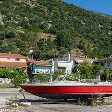 NYDRI, LEFKADA, GREECE JULY 17: Port at Nydri Bay, Lefkada, Ionian Islands, Greece