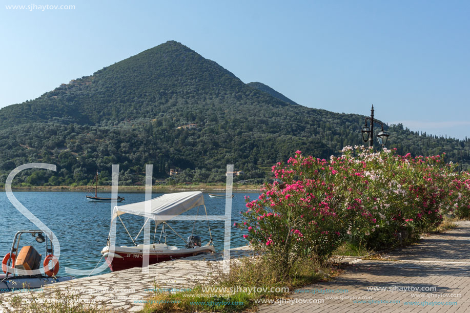 NYDRI, LEFKADA, GREECE JULY 17: Port at Nydri Bay, Lefkada, Ionian Islands, Greece