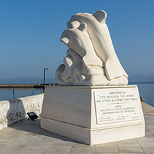 THASSOS, GREECE - APRIL 5, 2016:  Embankment of  Thassos town, East Macedonia and Thrace, Greece