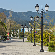 THASSOS, GREECE - APRIL 5, 2016:  Embankment of  Thassos town, East Macedonia and Thrace, Greece