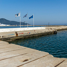 THASSOS, GREECE - APRIL 5, 2016:  Embankment of  Thassos town, East Macedonia and Thrace, Greece