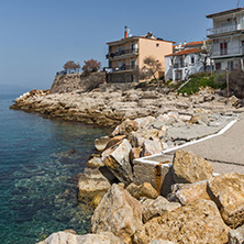 THASSOS, GREECE - APRIL 5, 2016:  Embankment in Skala Maries, Thassos island, East Macedonia and Thrace, Greece