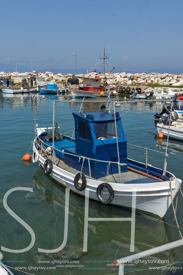 THASSOS, GREECE - APRIL 5, 2016:  Port of Skala Kallirachis, Thassos island, East Macedonia and Thrace, Greece