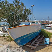 THASSOS, GREECE - APRIL 5, 2016:  Port of Skala Kallirachis, Thassos island, East Macedonia and Thrace, Greece