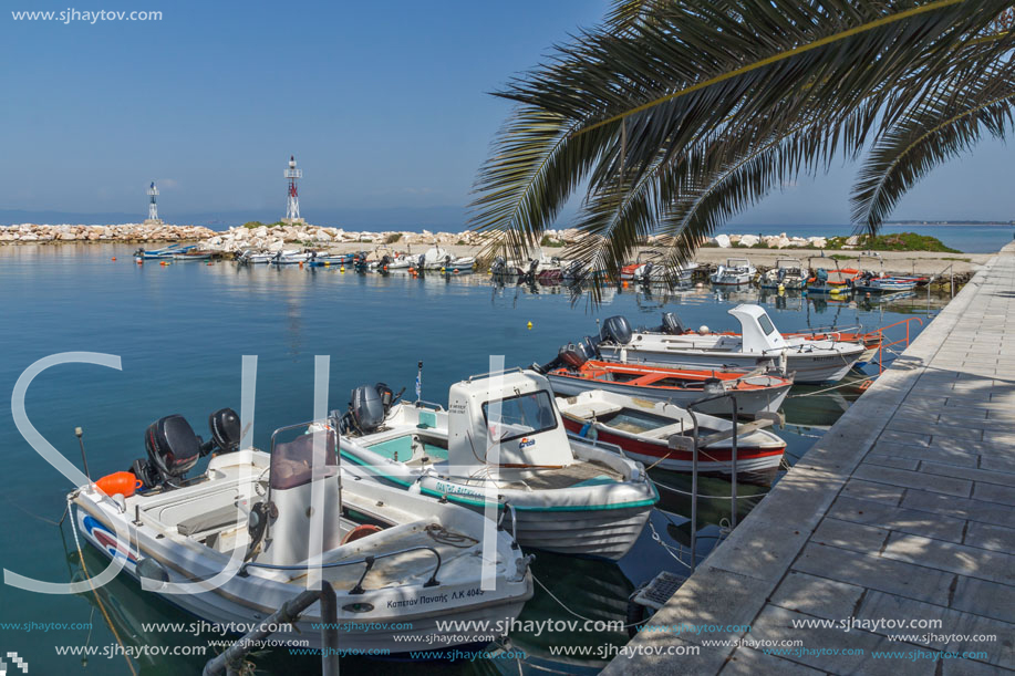 THASSOS, GREECE - APRIL 5, 2016: Port of Skala Sotiros, Thassos island, East Macedonia and Thrace, Greece