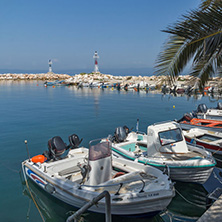 THASSOS, GREECE - APRIL 5, 2016: Port of Skala Sotiros, Thassos island, East Macedonia and Thrace, Greece