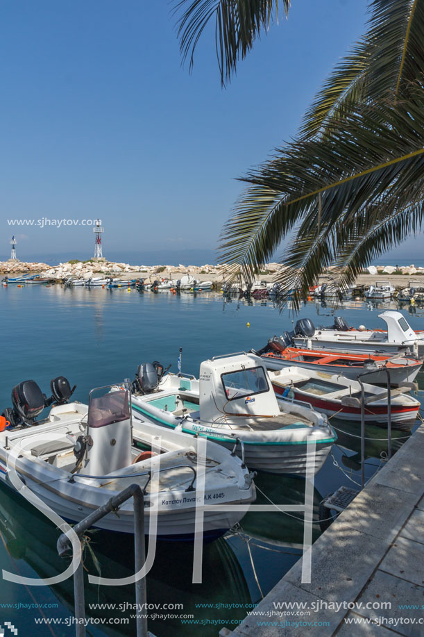 THASSOS, GREECE - APRIL 5, 2016: Port of Skala Sotiros, Thassos island, East Macedonia and Thrace, Greece