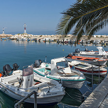 THASSOS, GREECE - APRIL 5, 2016: Port of Skala Sotiros, Thassos island, East Macedonia and Thrace, Greece