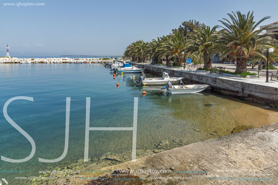 THASSOS, GREECE - APRIL 5, 2016: Port of Skala Sotiros, Thassos island, East Macedonia and Thrace, Greece