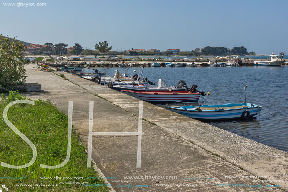 THASSOS, GREECE - APRIL 5, 2016: Port of Skala Rachoniou, Thassos island, East Macedonia and Thrace, Greece