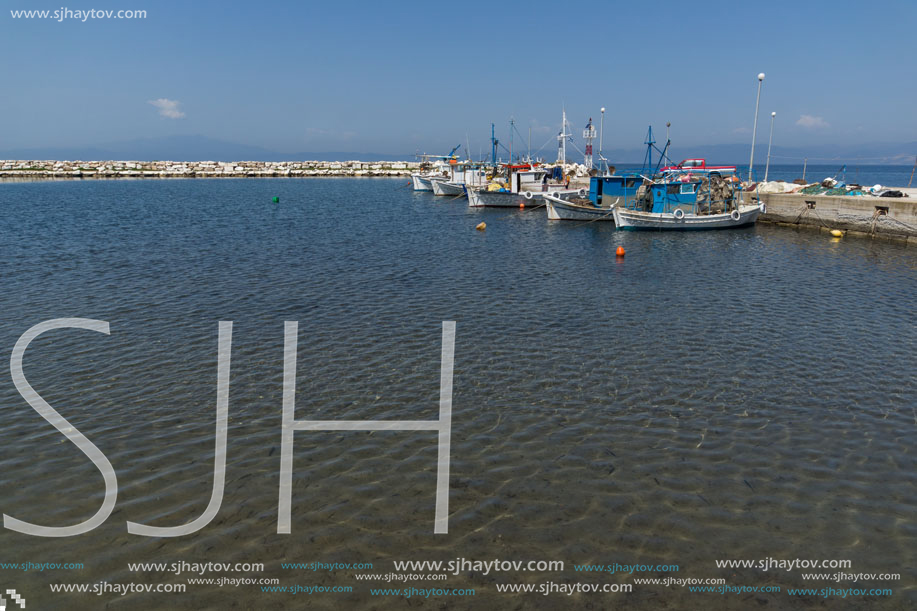 THASSOS, GREECE - APRIL 5, 2016: Port of Skala Rachoniou, Thassos island, East Macedonia and Thrace, Greece