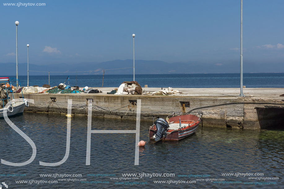 THASSOS, GREECE - APRIL 5, 2016: Port of Skala Rachoniou, Thassos island, East Macedonia and Thrace, Greece