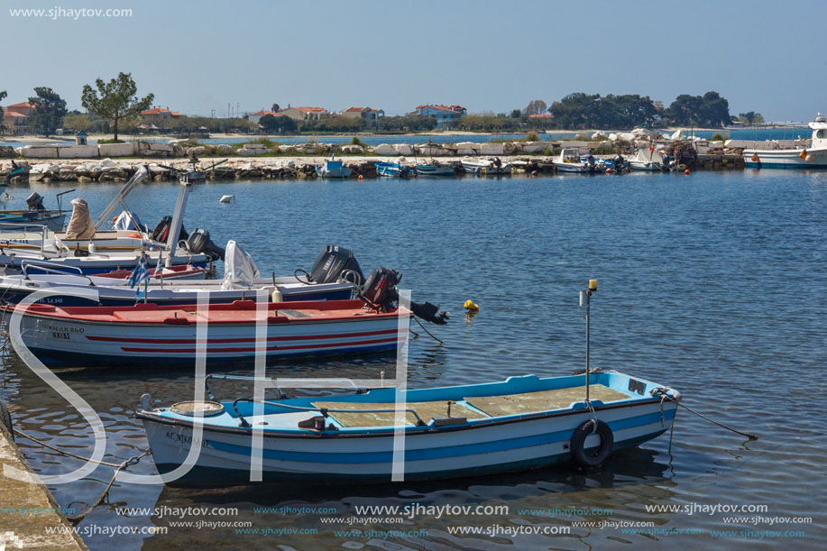 THASSOS, GREECE - APRIL 5, 2016: Port of Skala Rachoniou, Thassos island, East Macedonia and Thrace, Greece