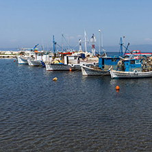 THASSOS, GREECE - APRIL 5, 2016: Port of Skala Rachoniou, Thassos island, East Macedonia and Thrace, Greece