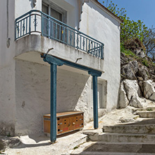 THASSOS, GREECE - APRIL 5, 2016:  Old houses in Thassos town, East Macedonia and Thrace, Greece