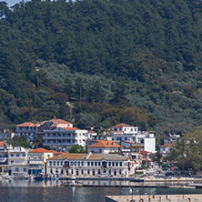 THASSOS, GREECE - APRIL 5, 2016:  Panoramic view of Thassos town, East Macedonia and Thrace, Greece