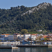 THASSOS, GREECE - APRIL 5, 2016:  Panoramic view of Thassos town, East Macedonia and Thrace, Greece