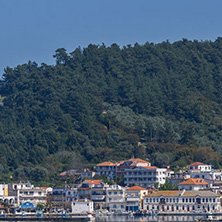 THASSOS, GREECE - APRIL 5, 2016:  Panoramic view of Thassos town, East Macedonia and Thrace, Greece