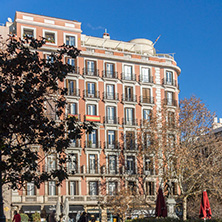 MADRID, SPAIN - JANUARY 22, 2018: Plaza Del Rey ( King Square) in City of Madrid, Spain