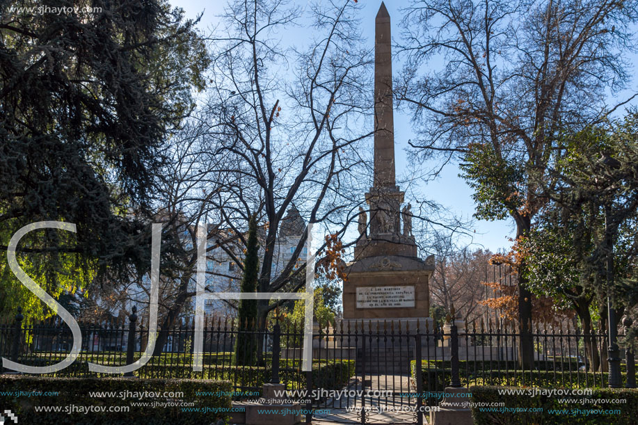 MADRID, SPAIN - JANUARY 22, 2018: Monument to Fallen Heroes in City of Madrid, Spain