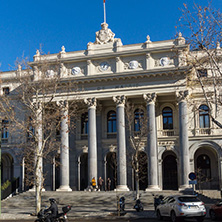 MADRID, SPAIN - JANUARY 22, 2018: Building of Stock Exchange in City of Madrid, Spain