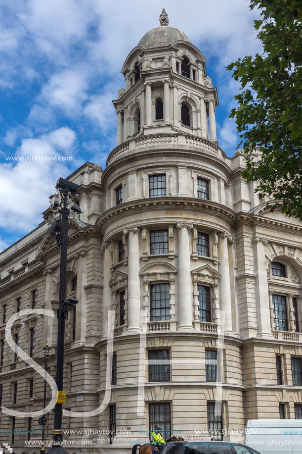 LONDON, ENGLAND - JUNE 16 2016: Whitehall Street,  City of London, England, Great Britain