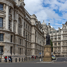 LONDON, ENGLAND - JUNE 16 2016: Whitehall Street,  City of London, England, Great Britain