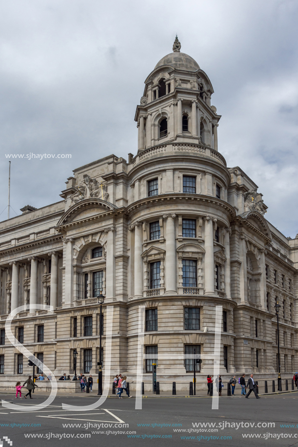 LONDON, ENGLAND - JUNE 16 2016: Whitehall Street,  City of London, England, Great Britain