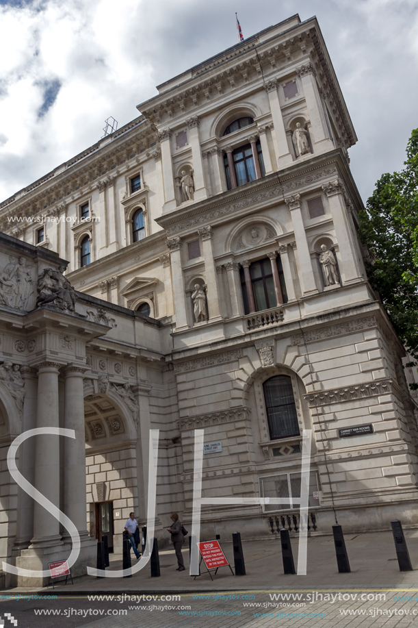 LONDON, ENGLAND - JUNE 16 2016: Whitehall Street,  City of London, England, Great Britain