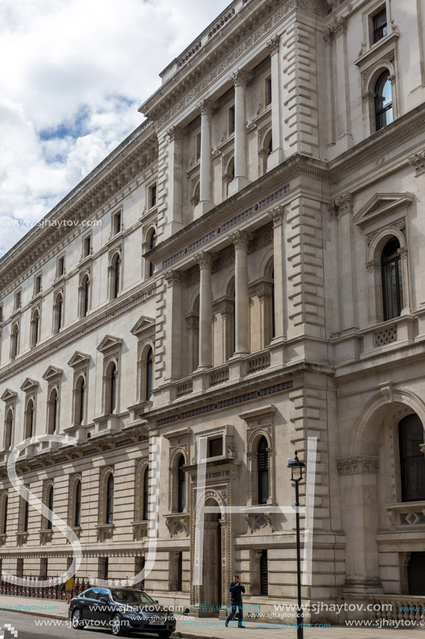 LONDON, ENGLAND - JUNE 16 2016: Whitehall Street,  City of London, England, Great Britain