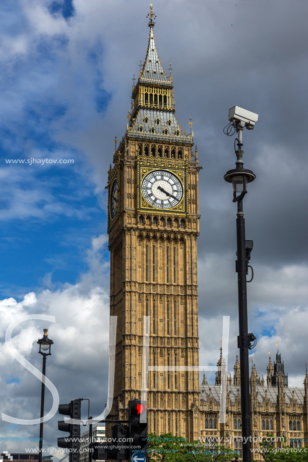 LONDON, ENGLAND - JUNE 16 2016: Houses of Parliament, Westminster Palace, London, England, Great Britain