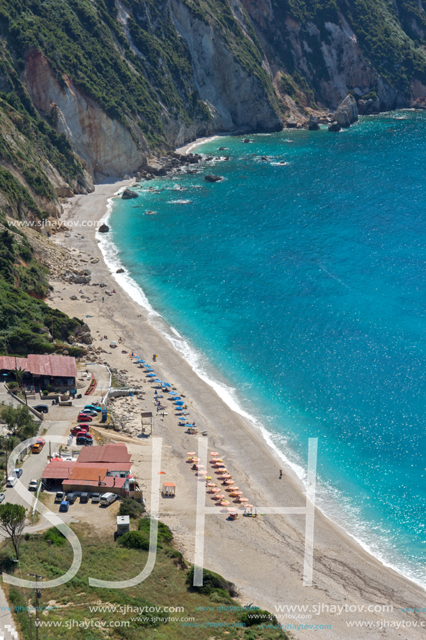 Amazing Panorama of Petani Beach, Kefalonia, Ionian Islands, Greece