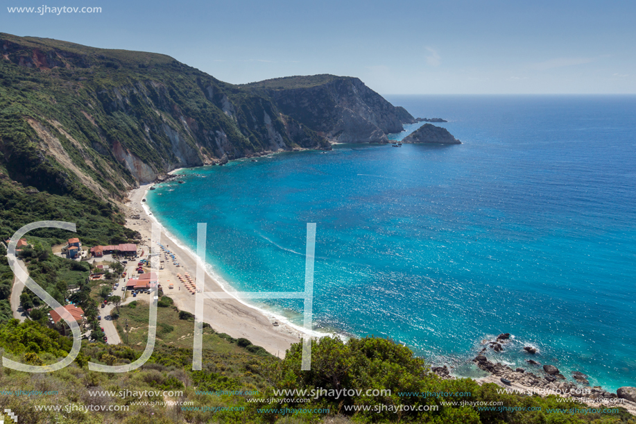 Amazing Panorama of Petani Beach, Kefalonia, Ionian Islands, Greece