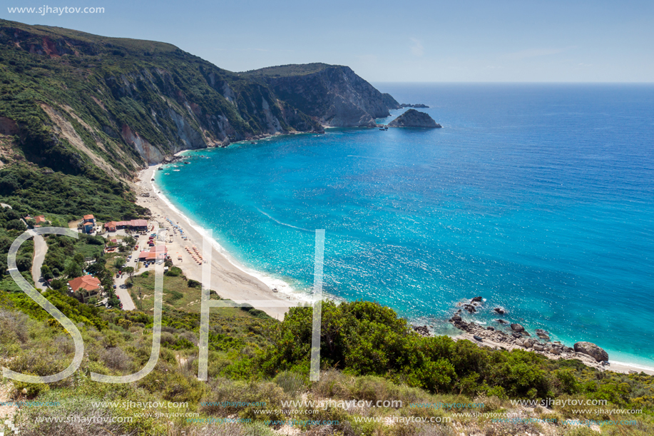 Amazing Panorama of Petani Beach, Kefalonia, Ionian Islands, Greece