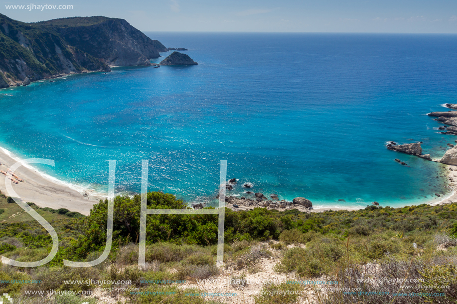 Amazing Panorama of Petani Beach, Kefalonia, Ionian Islands, Greece