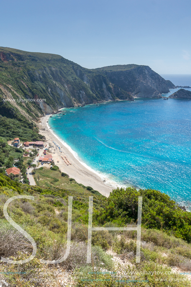 Amazing Panorama of Petani Beach, Kefalonia, Ionian Islands, Greece