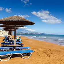 Red sands of xsi beach, Kefalonia, Ionian Islands, Greece