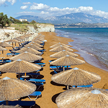 Red sands of xsi beach, Kefalonia, Ionian Islands, Greece