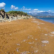 Red sands of xsi beach, Kefalonia, Ionian Islands, Greece