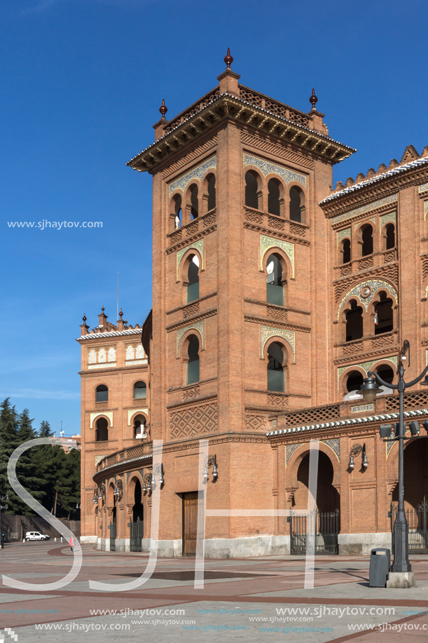 MADRID, SPAIN - JANUARY 24, 2018:  Las Ventas Bullring (Plaza de Toros de Las Ventas) in City of Madrid, Spain