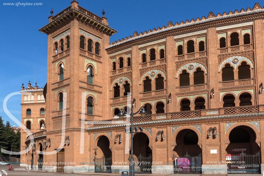 MADRID, SPAIN - JANUARY 24, 2018:  Las Ventas Bullring (Plaza de Toros de Las Ventas) in City of Madrid, Spain