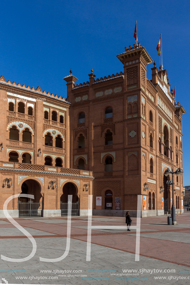 MADRID, SPAIN - JANUARY 24, 2018:  Las Ventas Bullring (Plaza de Toros de Las Ventas) in City of Madrid, Spain