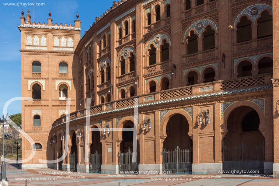 MADRID, SPAIN - JANUARY 24, 2018:  Las Ventas Bullring (Plaza de Toros de Las Ventas) in City of Madrid, Spain