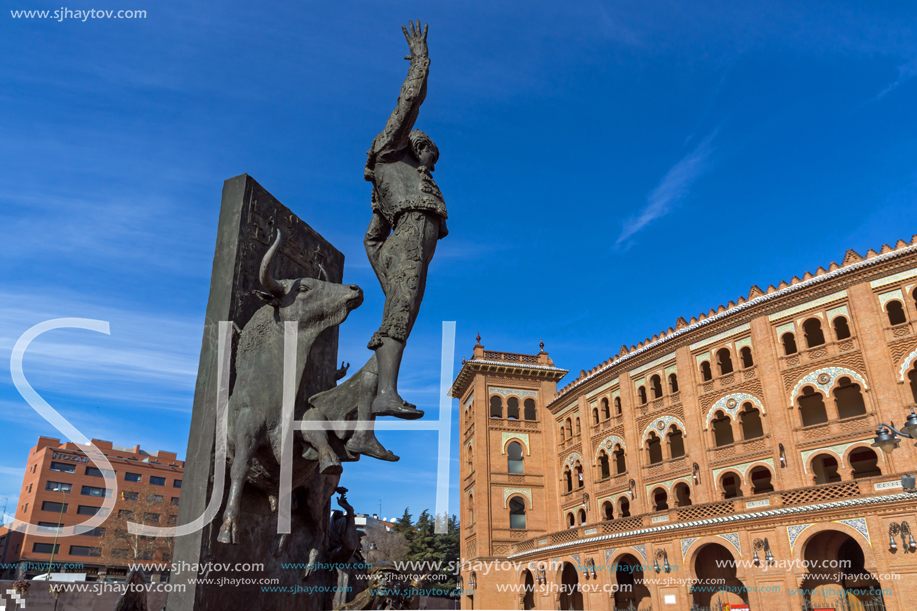 MADRID, SPAIN - JANUARY 24, 2018:  Las Ventas Bullring (Plaza de Toros de Las Ventas) in City of Madrid, Spain