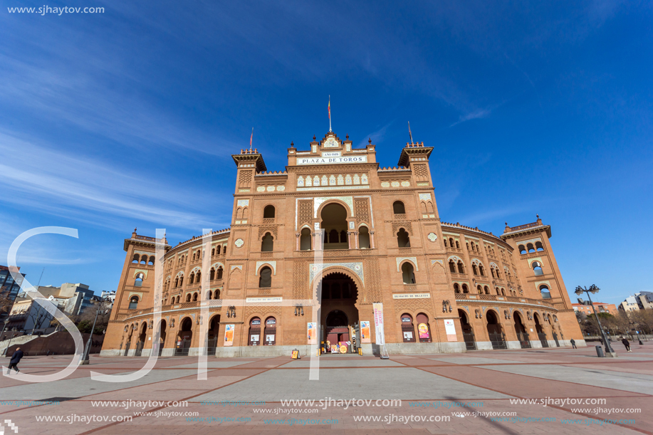 MADRID, SPAIN - JANUARY 24, 2018:  Las Ventas Bullring (Plaza de Toros de Las Ventas) in City of Madrid, Spain