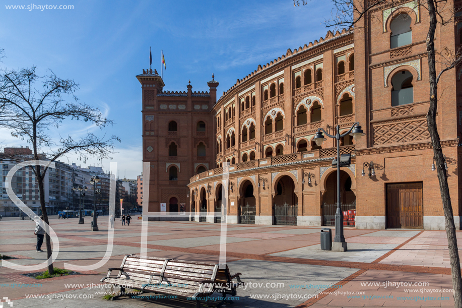 MADRID, SPAIN - JANUARY 24, 2018:  Las Ventas Bullring (Plaza de Toros de Las Ventas) in City of Madrid, Spain