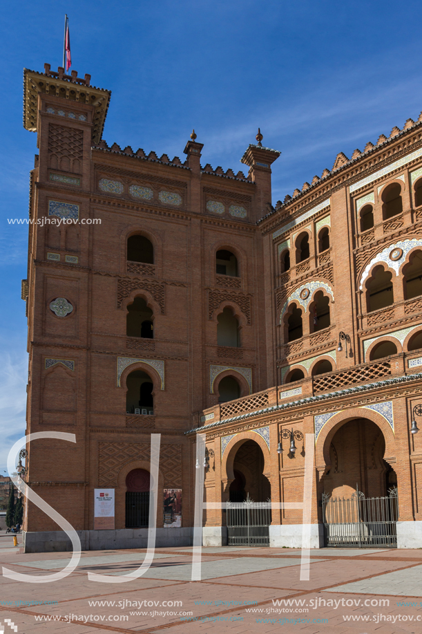 MADRID, SPAIN - JANUARY 24, 2018:  Las Ventas Bullring (Plaza de Toros de Las Ventas) in City of Madrid, Spain