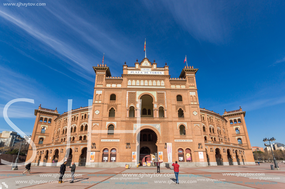 MADRID, SPAIN - JANUARY 24, 2018:  Las Ventas Bullring (Plaza de Toros de Las Ventas) in City of Madrid, Spain